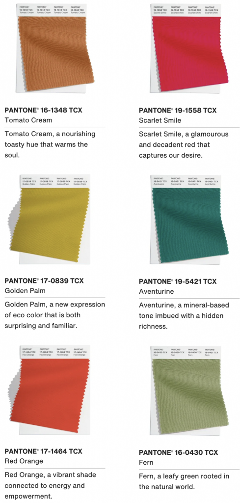 Pantone Fashion Color Trend Report Otoño Invierno 2024 2025